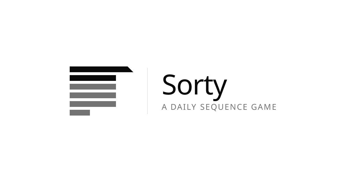 Sorty - A Daily Sequence Game